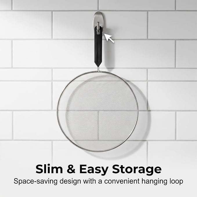 Splatter Screen for Frying Pan, Stainless Steel Grease Splatter Guard Splatter - Image 5