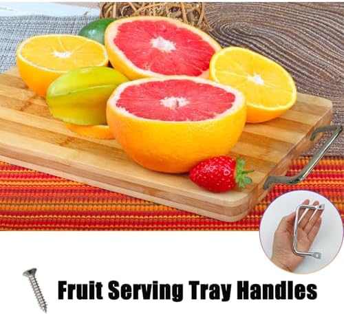 4 Pcs Silver Metal Charcuterie Board Pulls, Serving Tray Handles