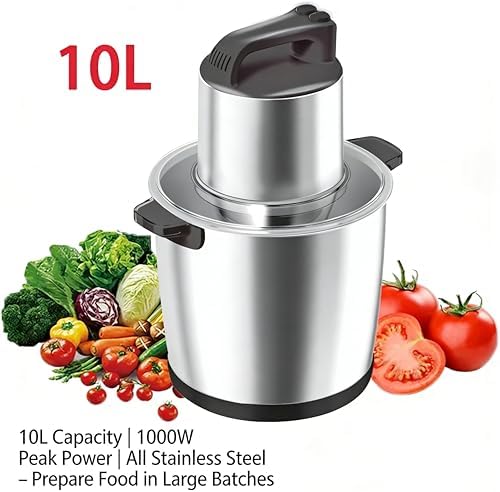 Commercial Meat Grinder Food Processor, 10L Capacity