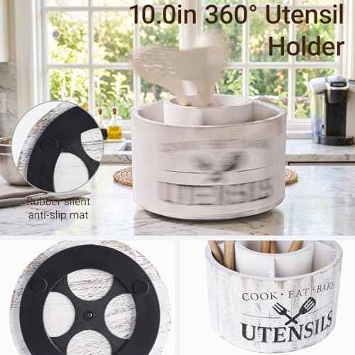 10.2 Inch Extra Large 360° Rotating Utensil Holder