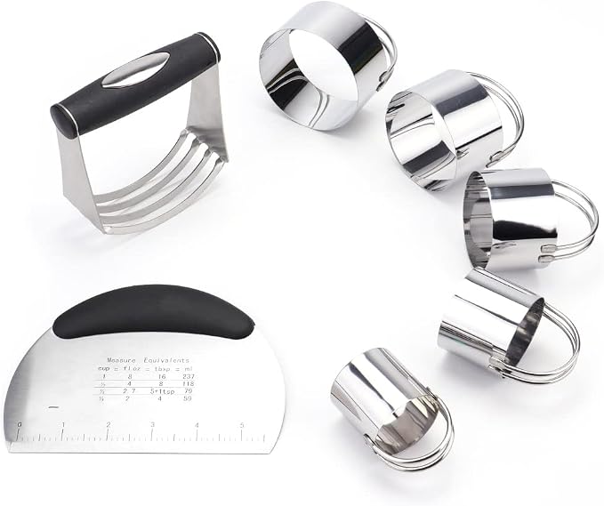 Tosnail Pastry Cutter, Dough Blender, 3 Cup Flour Sifter and Biscuit Cutter - Image 4