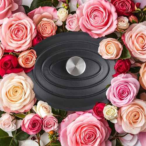 5.5 Quart Oval Cast Iron Dutch Oven Pot with Lid, Oven Safe up to 550°