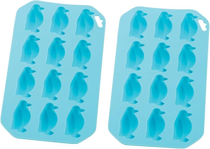 HIC Kitchen Silicone Penguin Ice Tray, Each Tray Makes 12 Penguins by HIC