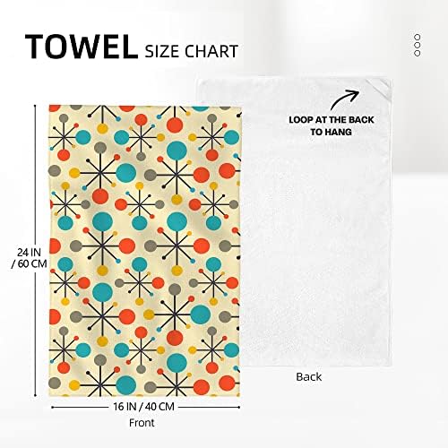 Mid Century Fifties Modern Atomic Retro Kitchen Dish Towels Set of 2