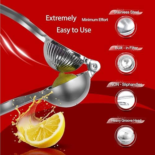 SAFI Zinc Alloy Lemon Squeezer, Manual Citrus Juicer