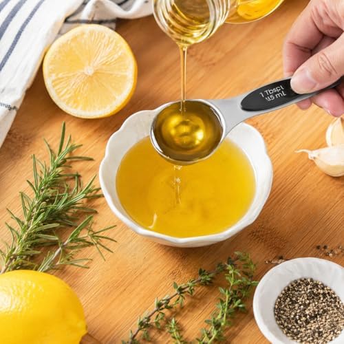 16 Pieces Measuring Cups and Magnetic Measuring Spoons Set Stainless