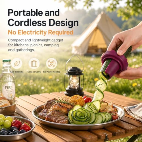 Manual Vegetable Spiralizer and Curler, Set C