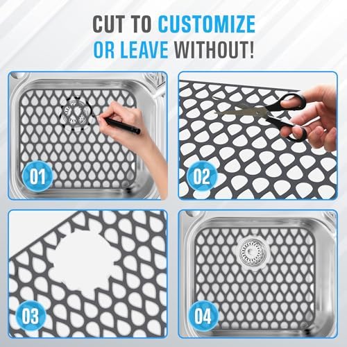 Silicone Sink Protectors for Kitchen Sink – 2 Pack Kitchen Sink Mats