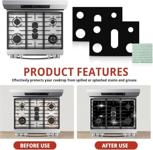 2 Pack Stove Covers, Gas Range Protectors for Samsung Gas Range Stove