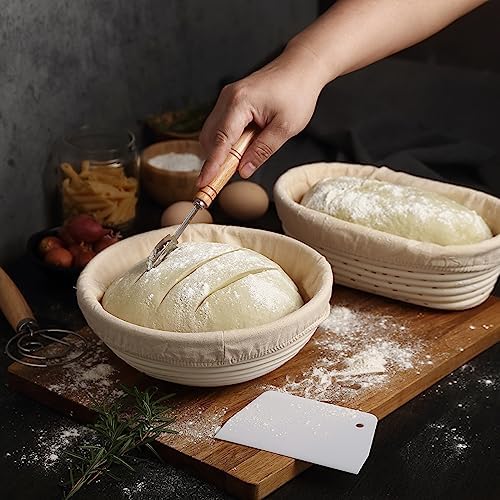 Saint Germain Bakery Premium Round Bread Banneton Basket with Liner