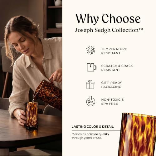 Joseph Sedgh Collection Tortoise Shell Highball Glass Set of 4