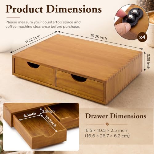 Novabright Coffee Maker Pod Holder Drawer, 30 Pods