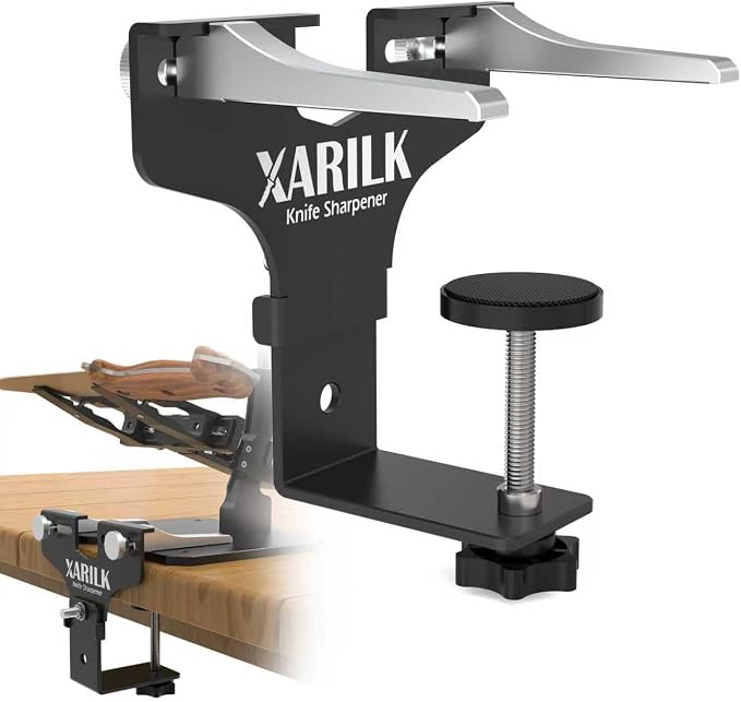 Upgraded Aluminum Knife Sharpener Securing Clip, Adjustable Width 2-5.1" by XARILK_OFFICIAL