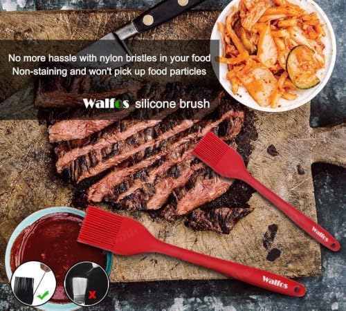 Walfos Silicone Basting Pastry Brush, 600°F Heat Resistant for BBQ