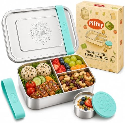 Piffny - Bento Box - Sage, 27oz / 0.8 L - Stainless Steel Lunch Box