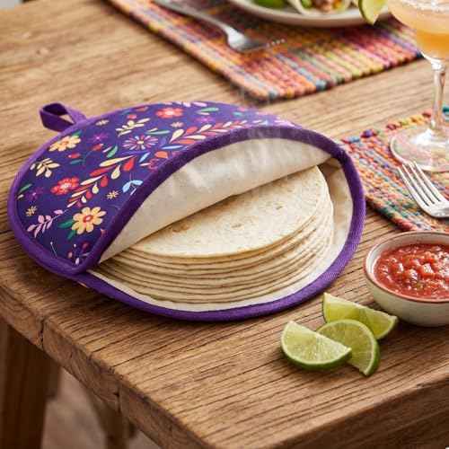 Lyellfe 3 Pack Tortilla Warmer Pouch, Microwave Oven Freezer Safe