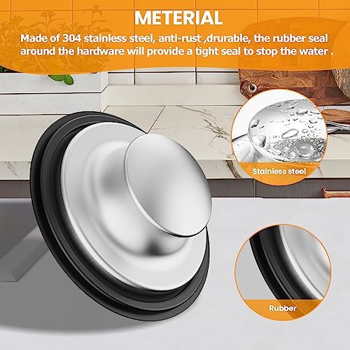 Huntonry Sink Stopper and Drain Strainer, 2PCS, 3-1/2 Inch