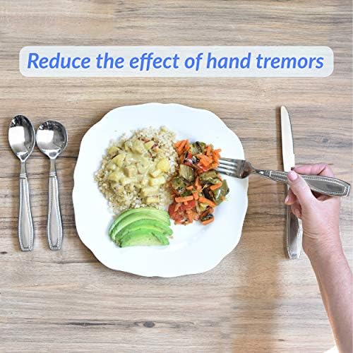 Weighted 7 oz Eating Utensils by Celley, 4pc Stainless Steel Knife