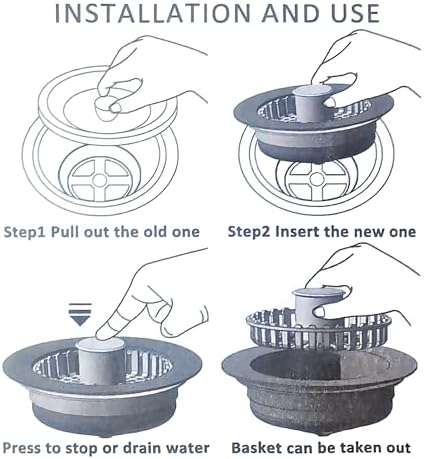 Kitchen Sink Drain Stopper Black Sink Strainer Kitchen Sink Drain
