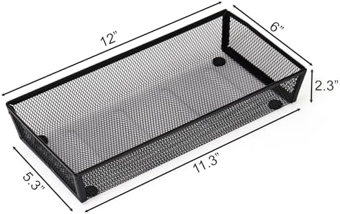 Elsjoy 4 Pack 12 Inch Mesh Flatware Trays for Kitchen Drawers, Metal