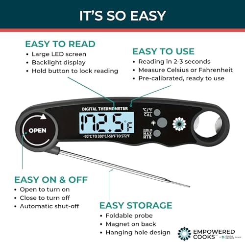 Cathy Yoder Digital Meat Thermometer, Instant Read