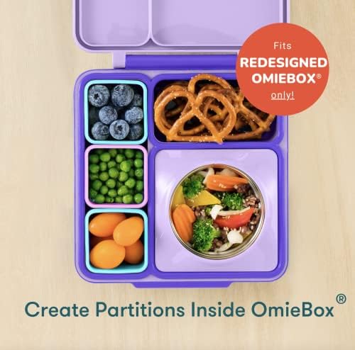 OmieBox (2 pack) Leakproof Dips Containers To Go, Salad Dressing