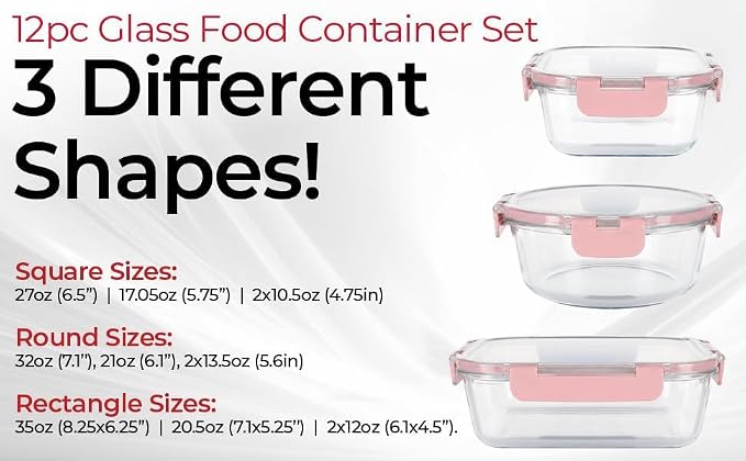 Magic Mill Premium Borosilicate Glass Food Storage Containers - Image 6