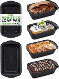 NutriChef Loaf Pans Set of 6 | Non-Stick Premium Bread Pans Quick &
