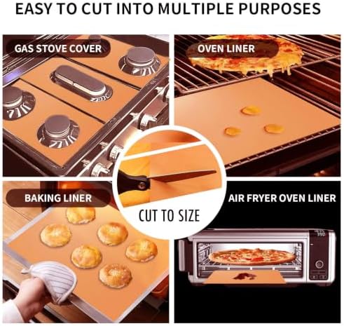 Copper Grill Mats for Outdoor Grill Set of 6 - Nonstick Reusable