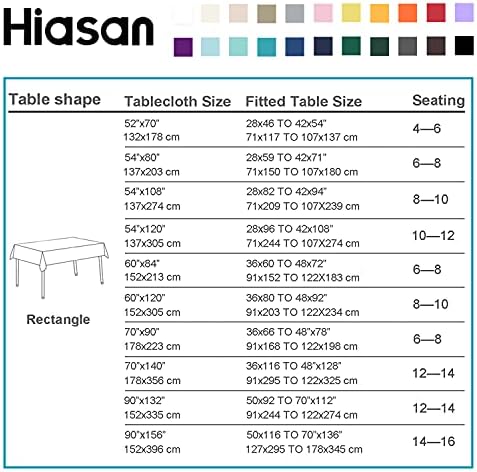 Hiasan 60 x 120 Inch Checkered Tablecloth Rectangle, Black and White