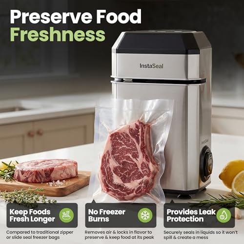 InstaSeal Upright Vacuum Sealer, 12 Bags