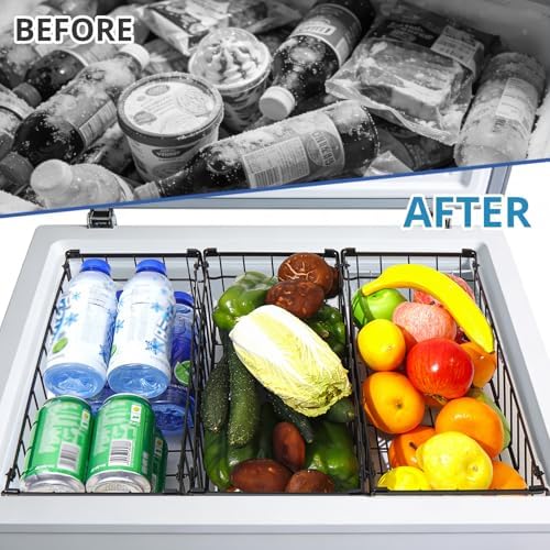 MiaLi Freezer Organizer Bins, 4 Pack Freezer Storage Containers
