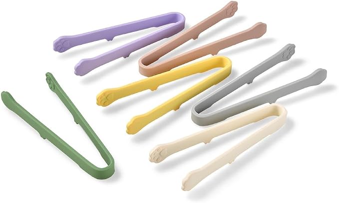 6 Pcs Mini Silicone Food Tongs, Heat Resistant & Non-Slip Grip Kitchen Cooking by Unknown