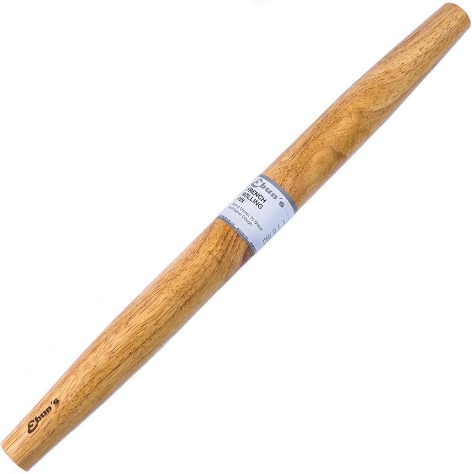 French Rolling Pin – 18 Inch Wooden Dough Roller by EbunsKitchen