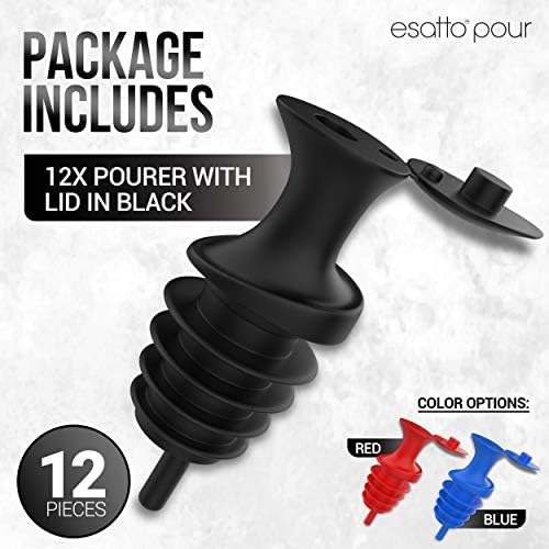 Esatto Pour and Seal, Plastic Bottle Pourers with Built in Lid – Easy