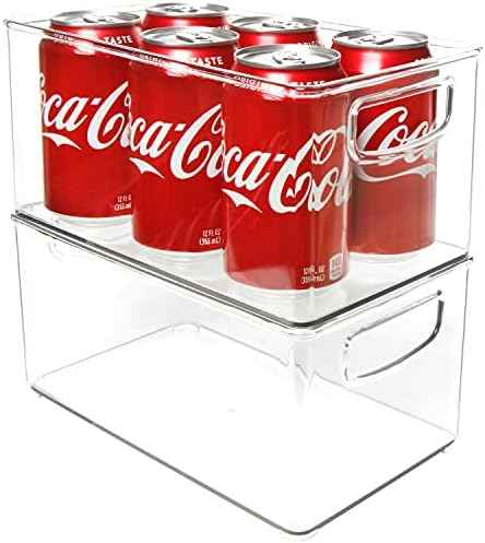 Youngever Stackable Storage Bins, 2 Pack, 10" x 6" x 5"