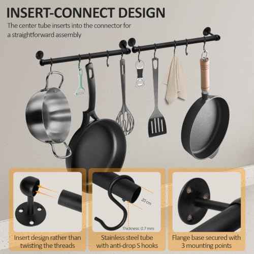 16'' Stainless Steel Kitchen Utensils Rack, 2 Pack Pot Hanger