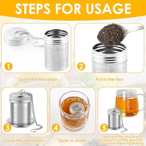 4 Pack Tea Infuser for Loose Leaf Tea, Extra Fine Mesh 304 Stainless
