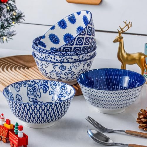 24 Oz Ceramic Soup Bowls Set of 6