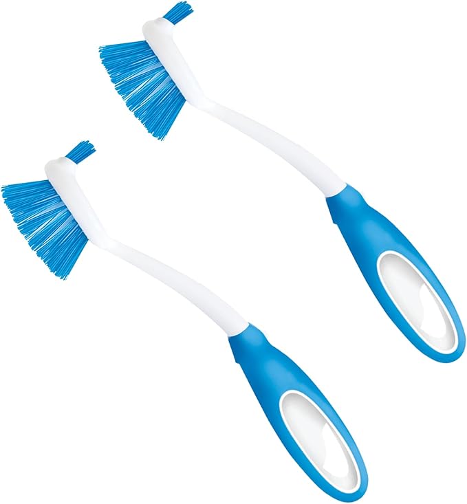 Dish Brush Scrubber for Kitchen, 2 Pack, by LOLA, Has Stiff Bristles & Food by LolaProducts