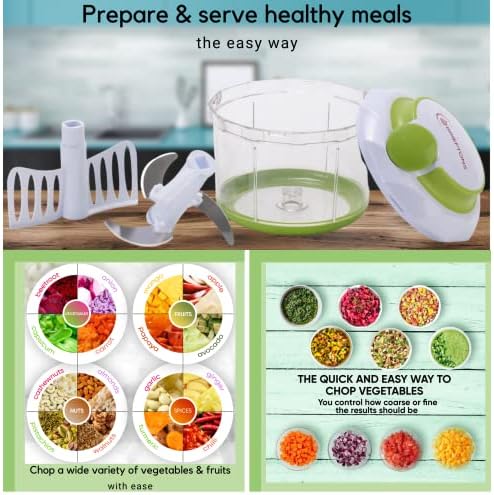 Brieftons QuickPull Manual Food Chopper, 4-Cup