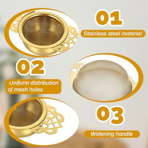 8 Pack Tea Strainer Bowl, 304 Stainless Steel Tea Drain Strainer Tea