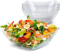 64oz Clear Plastic Serving Bowls (4 Pack) Large Disposable Candy