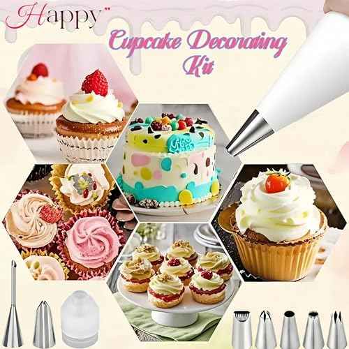 Reusable Piping Bags and Tips Set - 16inch Pastry Bags for Cake
