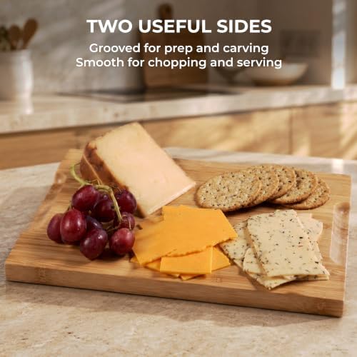Chef's Vision Bamboo Cutting Board 3-Piece Kitchen Set, 0.8-Inch Thick