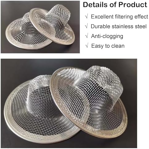 20Pcs Small Drain Mesh Basket, 2.125'' Bathroom Sink Drain Strainer