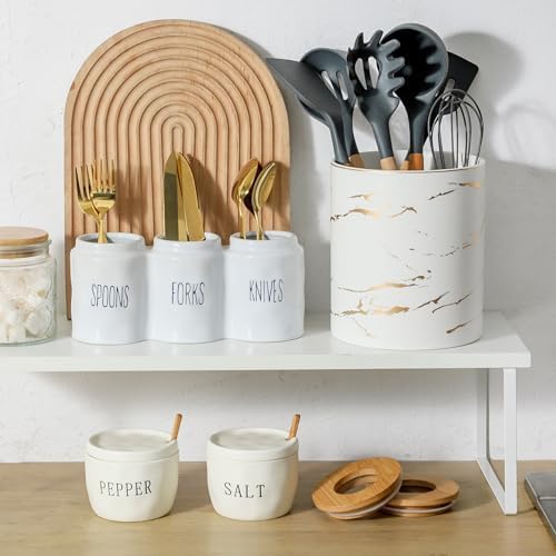 2 Pack Salt and Pepper Bowls Set, Ceramic Salt and Pepper Containers