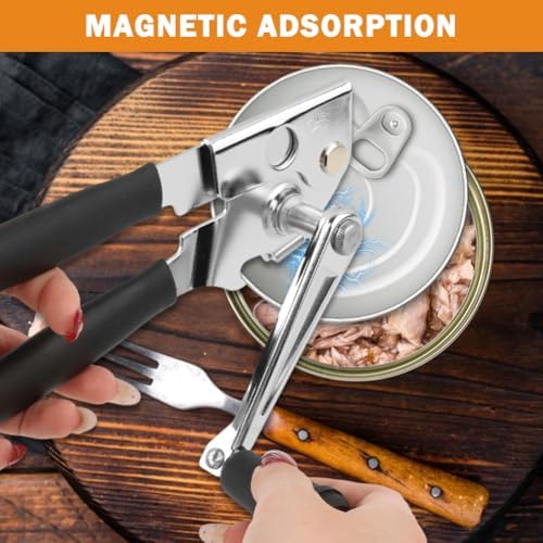 Heavy‐Duty Manual Can Opener with Smooth Edge, Hand Crank Bottle