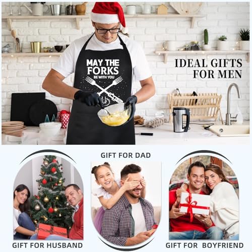 Bluegogo Funny Aprons for Men, BBQ Chef Apron Funny Gifts for Men