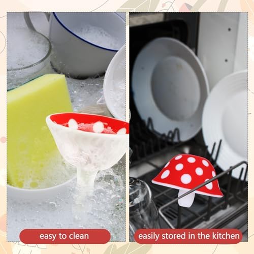 Silicone Mushroom Funnel, Small Kitchen Funnels for Filling Small